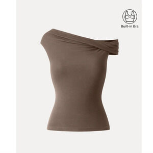 OGL Top Size XS NEW Eco-SkinKiss Multi-wear Versatile Necklines Brami Top Brown